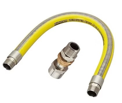 FLEXIBLE INOX ERP M/M 3/4" 2 BAR MAXI + RACCORD 3P 1M NF115 D 36-123 FLI023