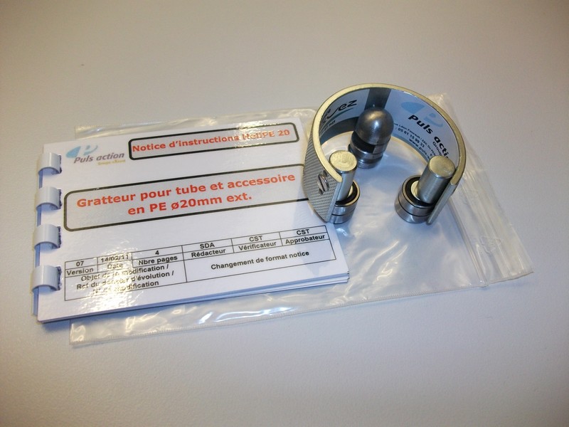 GRATTEUR TUBE PE32 HELIPE 32 AGREE GRDF