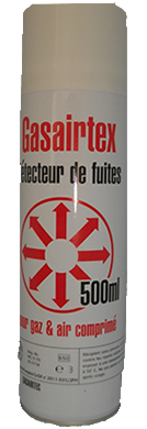 DETECTEUR DE FUITE AEROSOL 500ML GASAIRTEX NF EN 14291 DVGW AE GRDF 3770351 §