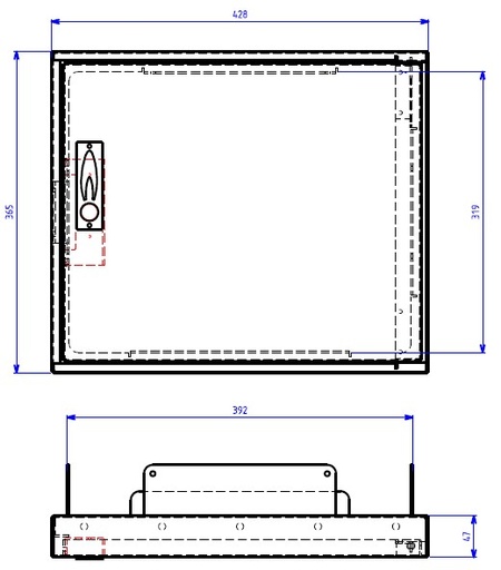 [8500349] PORTE ALUMINIUM DE REPARATION DE COFFRET HORIZONTAL DE RENOVATION 8500349